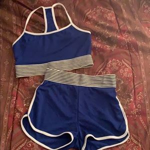Racer back short set